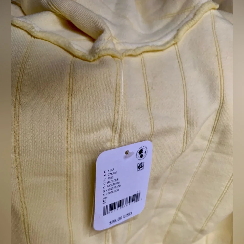 On Point Sweatshirt Polo Free People In Butter - Picture 5 of 5